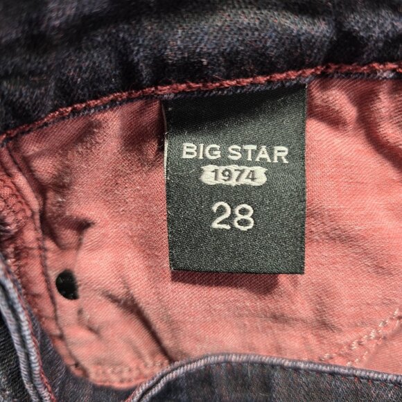 Big Star Alex Skinny Jeans Womens 28 Dark Wash Stretch Denim Low Rise Slim Fit - Picture 6 of 11